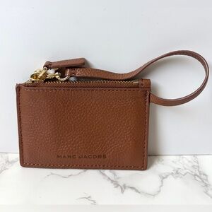 New Marc Jacobs Mini Card Case Pouch Leather Argan Oil